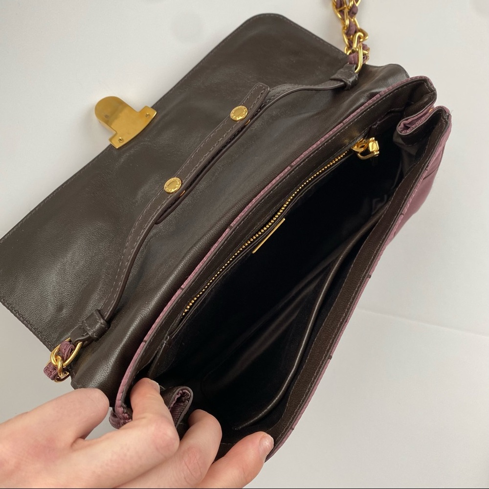 Prada Purple Crossbody Bag with Gold Chain - Picture 10 of 14